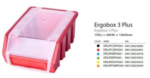 PATROL ERGOBOX PLUS 3 CZERWONY 168 x 240 x 126