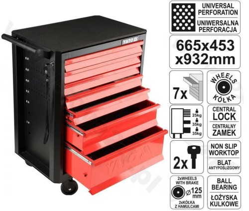 YATO WÓZEK WARSZTATOWY  7-SZUFLAD   09000