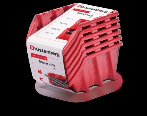KISTENBERG KUWETY 25 BINEER LONG 6szt. CZARNE 249x158x114mm
