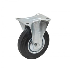 AWTOOLS KOŁO STAŁE Z CZARNĄ GUMĄ  100mm