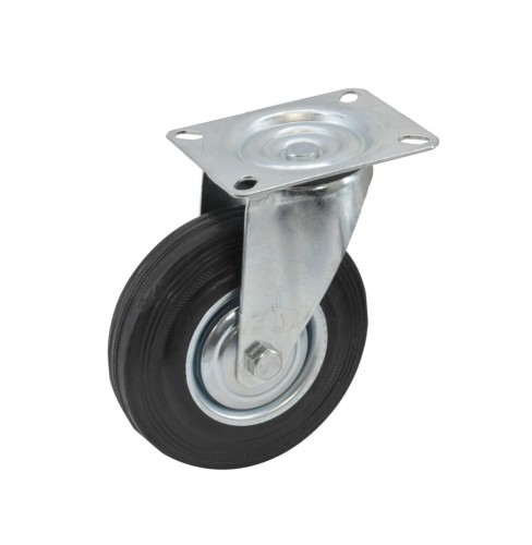AWTOOLS KOŁO SKRĘTNE CZARNA GUMA  100mm