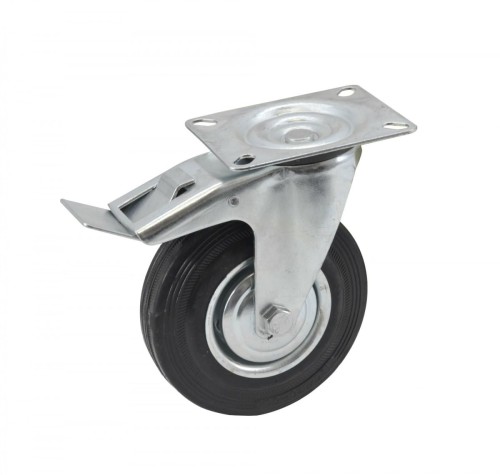 AWTOOLS KOŁO SKRĘTNE CZ. GUMA HAM. 200mm