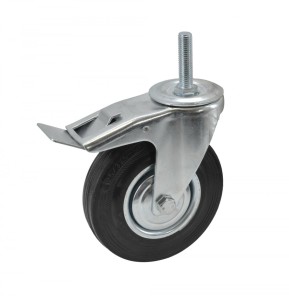 AWTOOLS KOŁO SKRĘTNE CZ. GUMA HAM.TR. 100mm