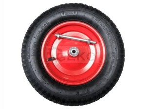 GEKO KOŁO PNEU.400/METAL.ŁOŻ+OŚ/2PR/CZERWONE***