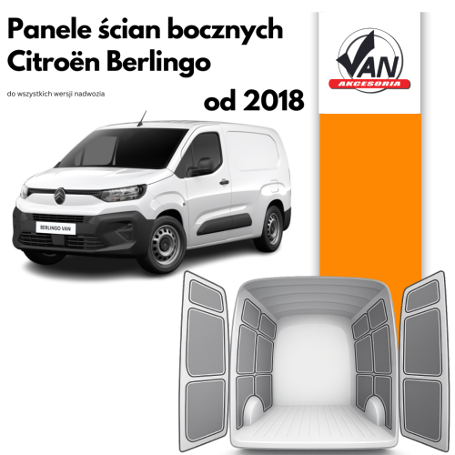 Panele ścian bocznych do Citroën Berlingo rok produkcji od 2018