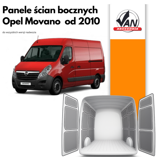 Panele ścian bocznych do Opel Movano rok produkcji od 2010