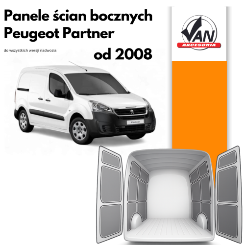 Panele ścian bocznych do Peugeot Partner rok produkcji od 2008