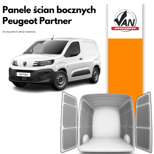 Panele ścian bocznych do Peugeot Partner rok produkcji od 2018