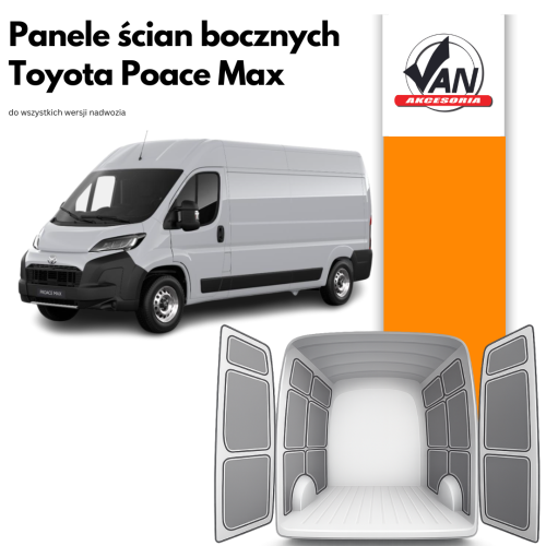 Panele ścian bocznych do Toyota Proace Max rok produkcji od 2024