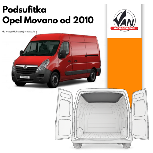 Podsufitka do Opel Movano rok produkcji od 2010