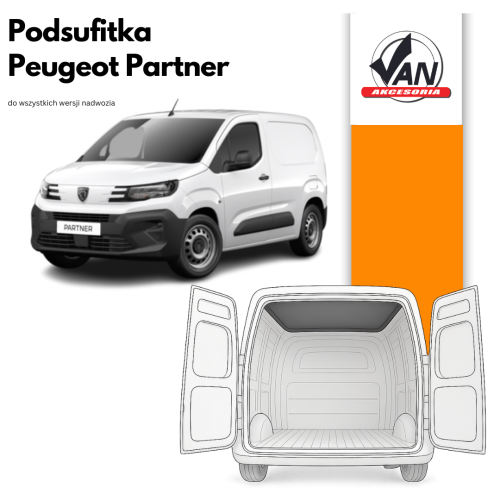 Podsufitka do Peugeot Partner rok produkcji od 2018