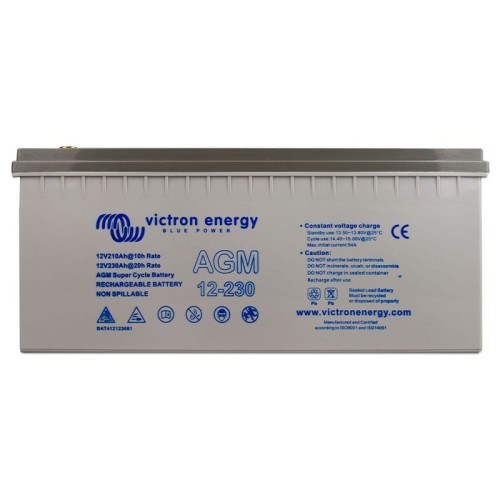 Victron Energy Akumulator AGM 12V 230Ah Super Cycle - Wytrzymałe zasilanie dla systemów fotowoltaicznych i pojazdów rekreacyjnych
