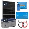 Elektrownia słoneczna 870Wp z akumulatorem - zasilanie 230V moc 1000W + MPPT
