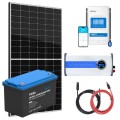 Elektrownia słoneczna 435W z akumulatorem 100Ah, przetwornicą 1000W oraz regulatorem MPPT