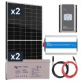 Elektrownia słoneczna 870W z akumulatorem - zasilanie 230V moc 3000W + MPPT