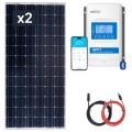 Zestaw do kampera panel sztywny 2x 150W, regulator ładowania 20A