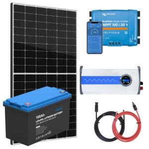 Zestaw PV 435W, akumulator LiFePO4 100Ah, regulator MPPT i przetwornica