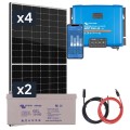 Panel słoneczny 4x435W i akumulator żelowy 2x220Ah z regulatorem MPPT 24V