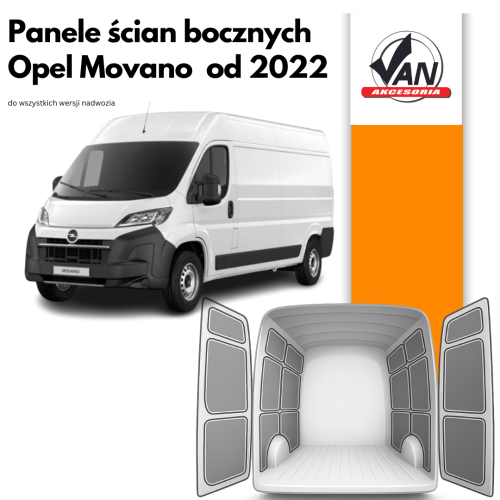 Panele ścian bocznych do Opel Movano rok produkcji od 2022