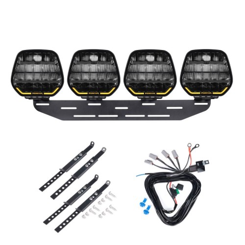 Purelux Panther 9 zestaw 4 lamp LED drogowych owalnych 210W Ref.25 R65