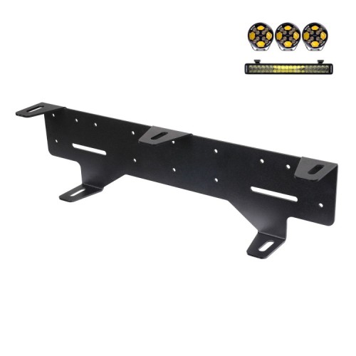 Purelux WRC uchwyt mocowania 3 lampy okrągłe + LED bar (3 mm blacha)