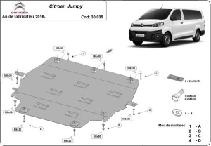 PARETO 30.035 – stalowa osłona silnika Citroen Jumpy (2016–2026)