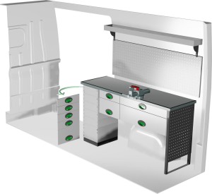 Prawa zabudowa samochodu dostawczego F45045 System Edström
