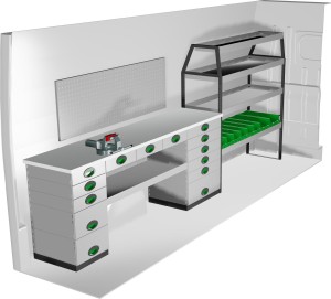 Lewa zabudowa samochodu dostawczego F45088 System Edström