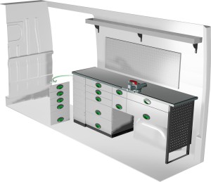 Zabudowa serwisowa F45065 prawa do Boxer L3H2 od 2014, Ducato L3H2 od 2014, Jumper L3H2 od 2014-, Movano L3H2, Proace Max L3H2
