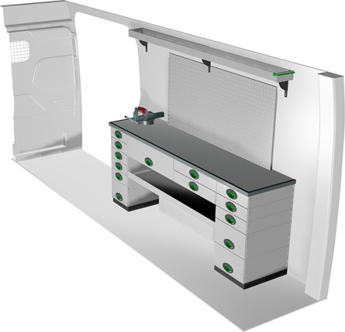 Zabudowa serwisowa F45705 prawa do Ford Transit FWD L4H2 14-