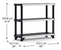 KETER REGAŁ 3 PÓŁKI 122x46x106cm