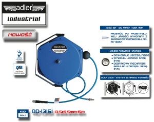 ADLER ZWIJADŁO Z PRZEWODEM PU 13,5x9,5mm x15m AD-1315i