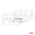 Belka ostrzegawcza bezprzewodowa LED z pilotem R65 R10 326x186x63 26W 12V 24V AMIO-04369